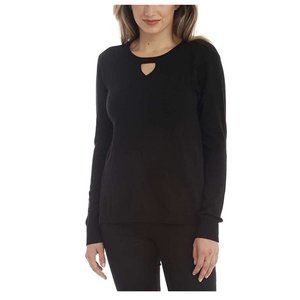 Sweater Top Keyhole Hi-Lo Ladies ONE A